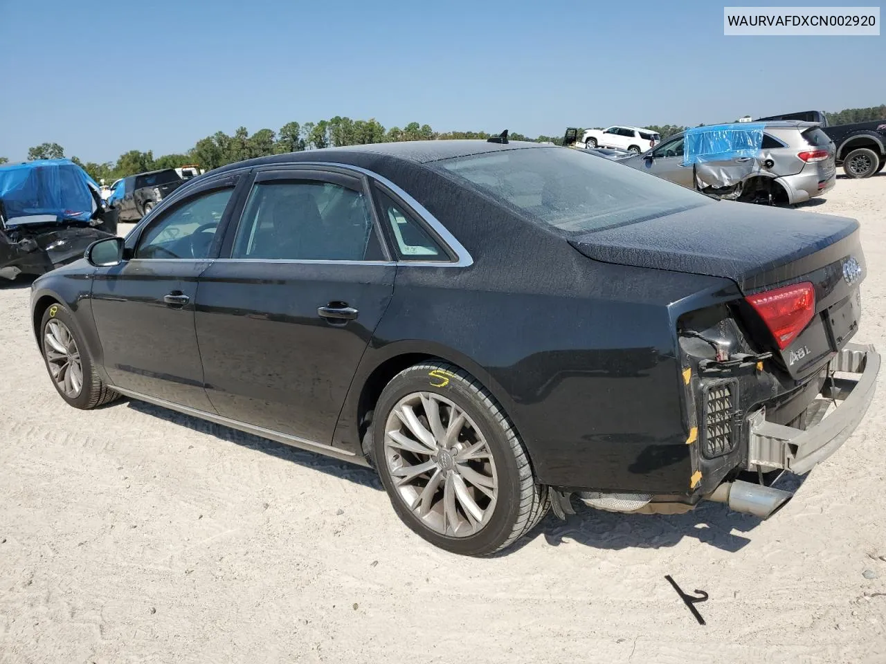 2012 Audi A8 L Quattro VIN: WAURVAFDXCN002920 Lot: 74037134