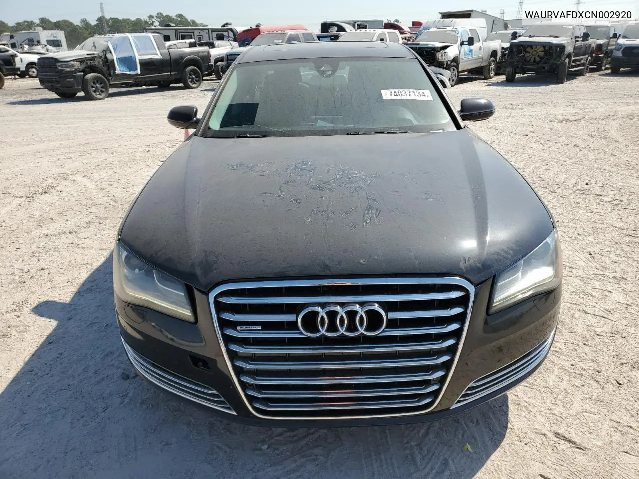 2012 Audi A8 L Quattro VIN: WAURVAFDXCN002920 Lot: 74037134