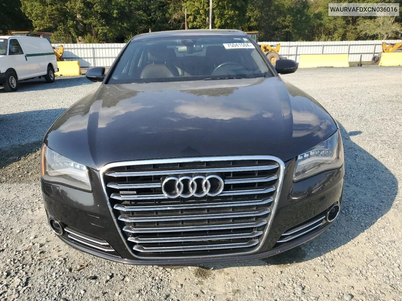 WAURVAFDXCN036016 2012 Audi A8 L Quattro