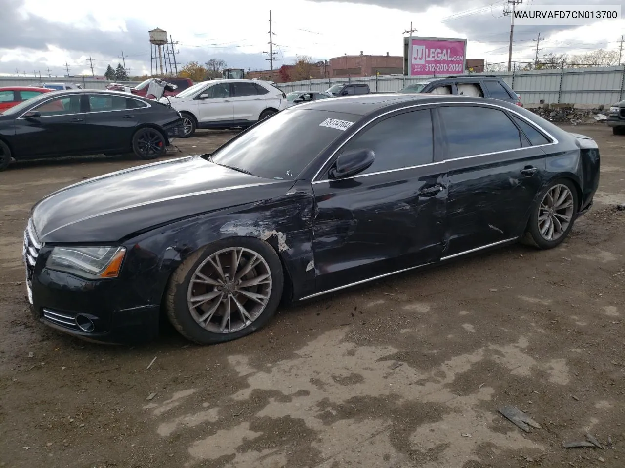 2012 Audi A8 L Quattro VIN: WAURVAFD7CN013700 Lot: 78114104