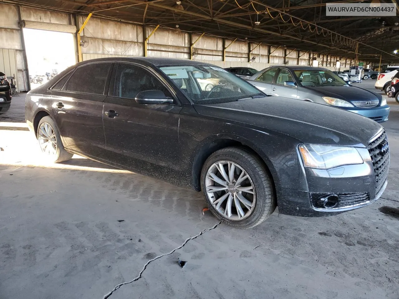 2012 Audi A8 L Quattro VIN: WAURVAFD6CN004437 Lot: 78527584