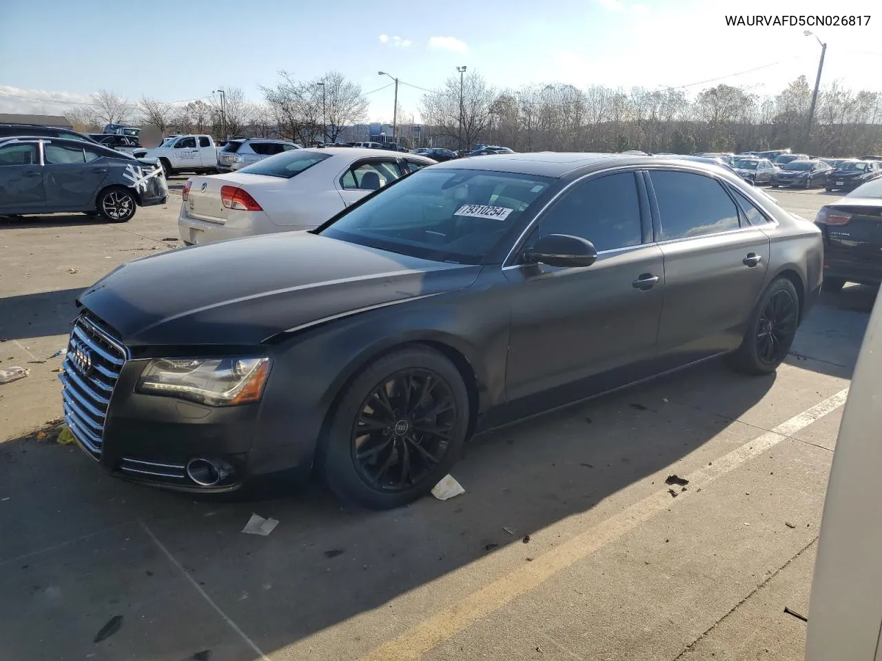 2012 Audi A8 L Quattro VIN: WAURVAFD5CN026817 Lot: 79310254