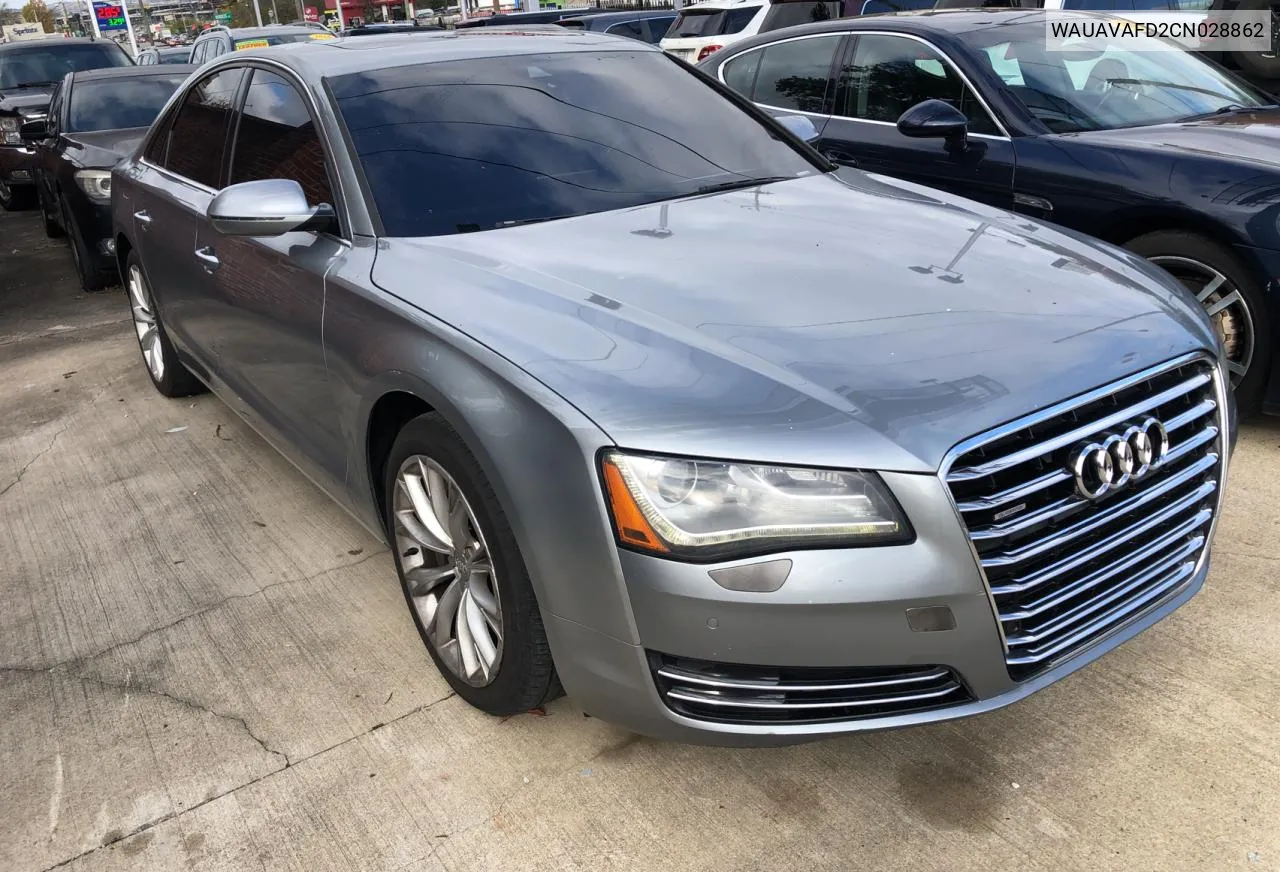 2012 Audi A8 Quattro VIN: WAUAVAFD2CN028862 Lot: 80295204