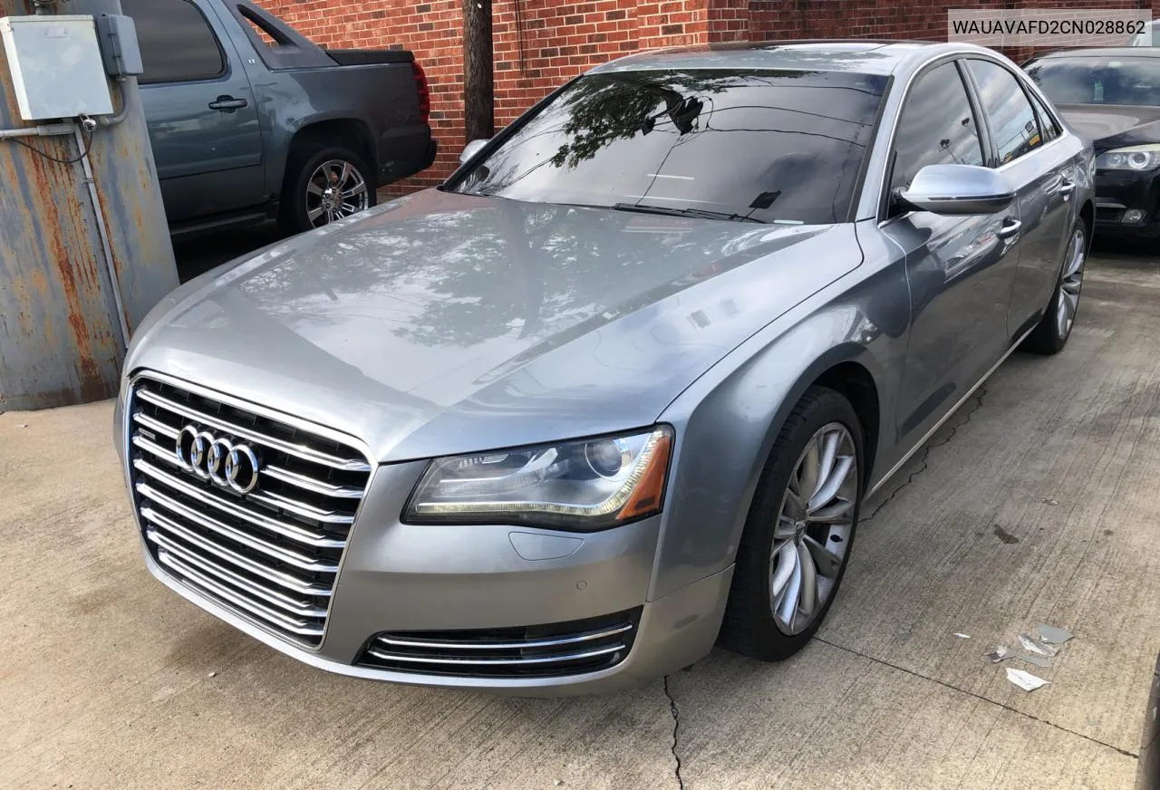 2012 Audi A8 Quattro VIN: WAUAVAFD2CN028862 Lot: 80295204