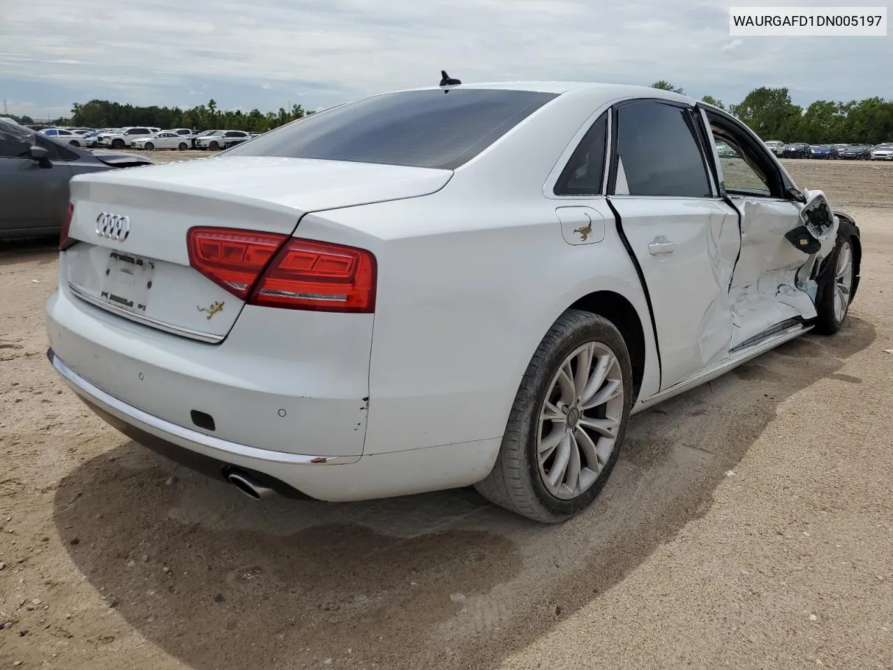 2013 Audi A8 L Quattro VIN: WAURGAFD1DN005197 Lot: 69072344