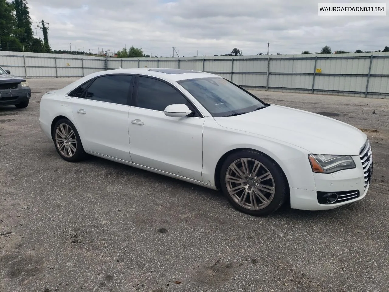 2013 Audi A8 L Quattro VIN: WAURGAFD6DN031584 Lot: 69380434