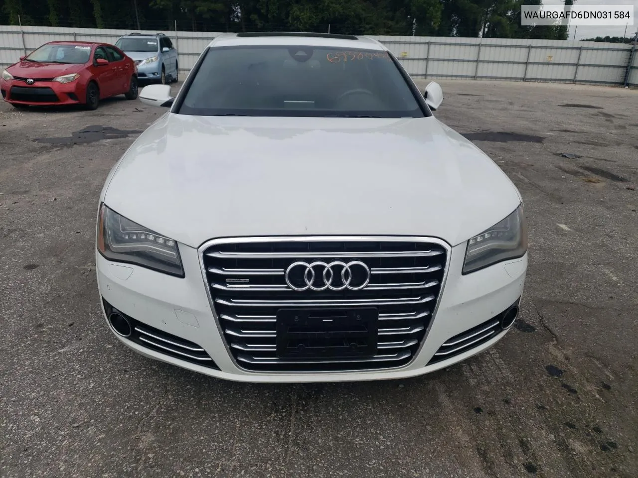 2013 Audi A8 L Quattro VIN: WAURGAFD6DN031584 Lot: 69380434