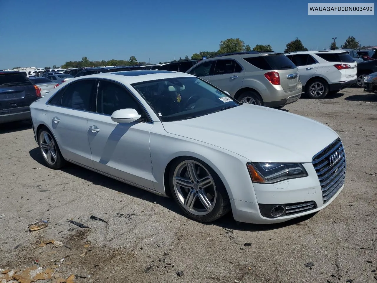 2013 Audi A8 Quattro VIN: WAUAGAFD0DN003499 Lot: 71652404