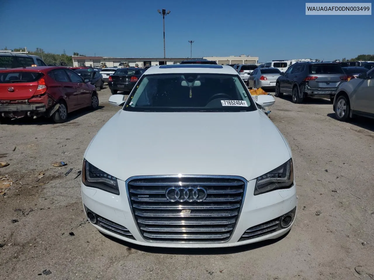 2013 Audi A8 Quattro VIN: WAUAGAFD0DN003499 Lot: 71652404