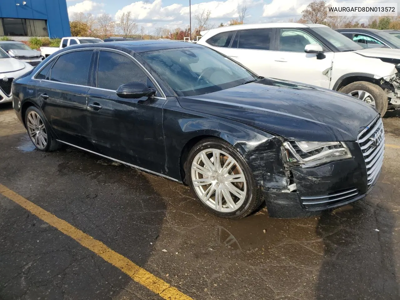 2013 Audi A8 L Quattro VIN: WAURGAFD8DN013572 Lot: 76562104