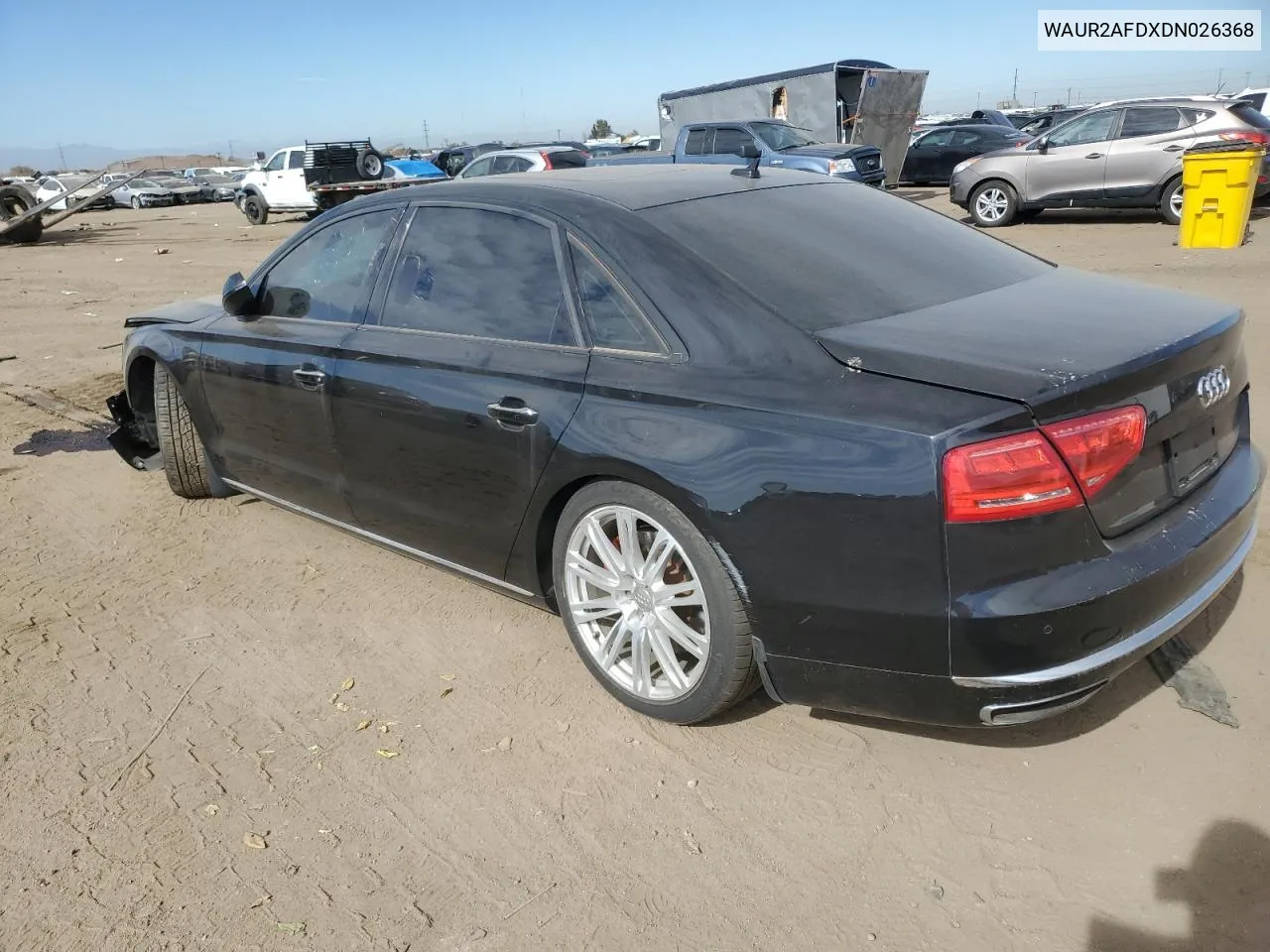 2013 Audi A8 L Quattro VIN: WAUR2AFDXDN026368 Lot: 78010924