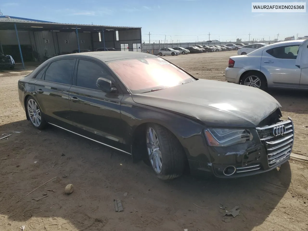 2013 Audi A8 L Quattro VIN: WAUR2AFDXDN026368 Lot: 78010924