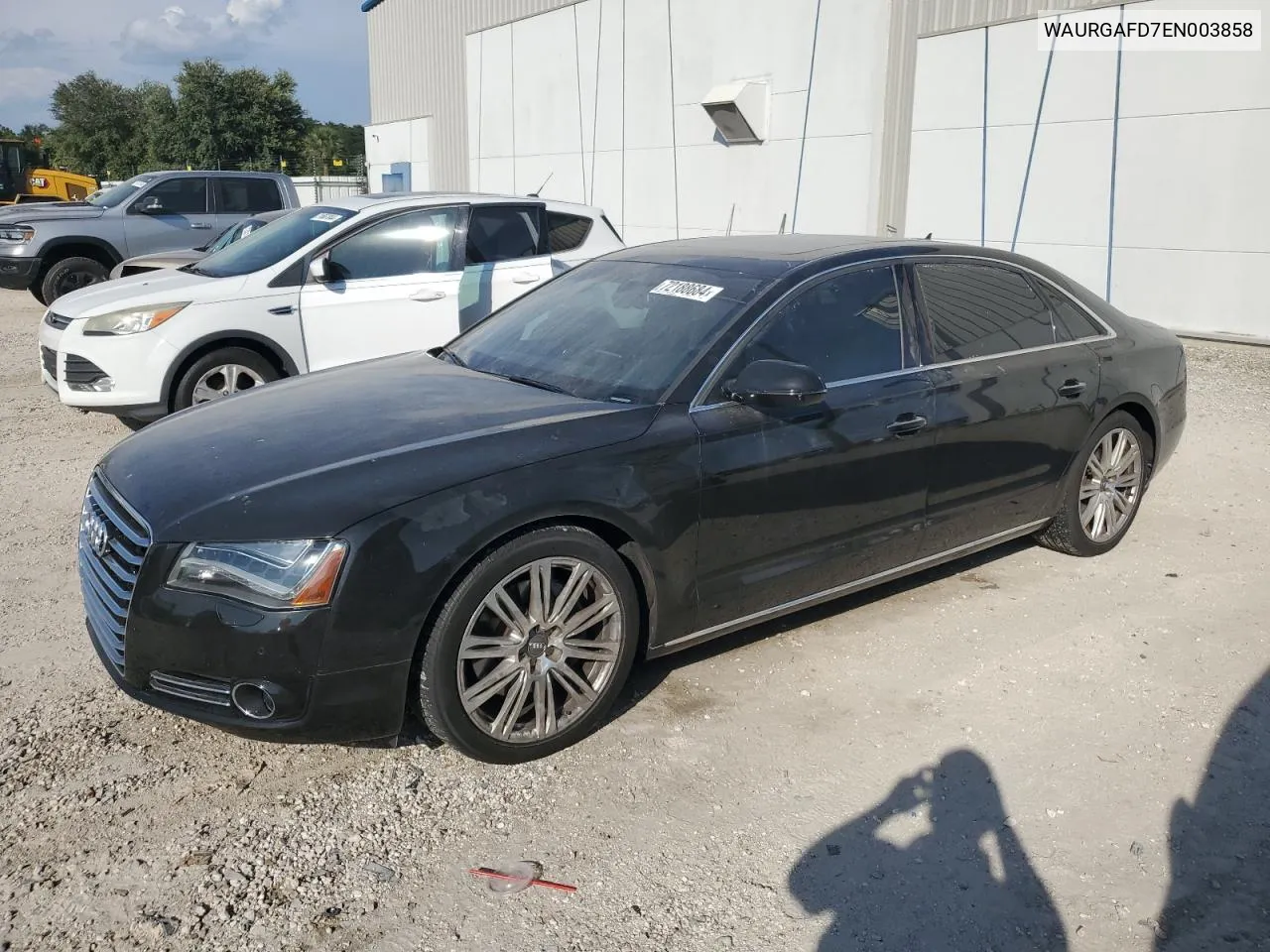 2014 Audi A8 L Quattro VIN: WAURGAFD7EN003858 Lot: 72188684