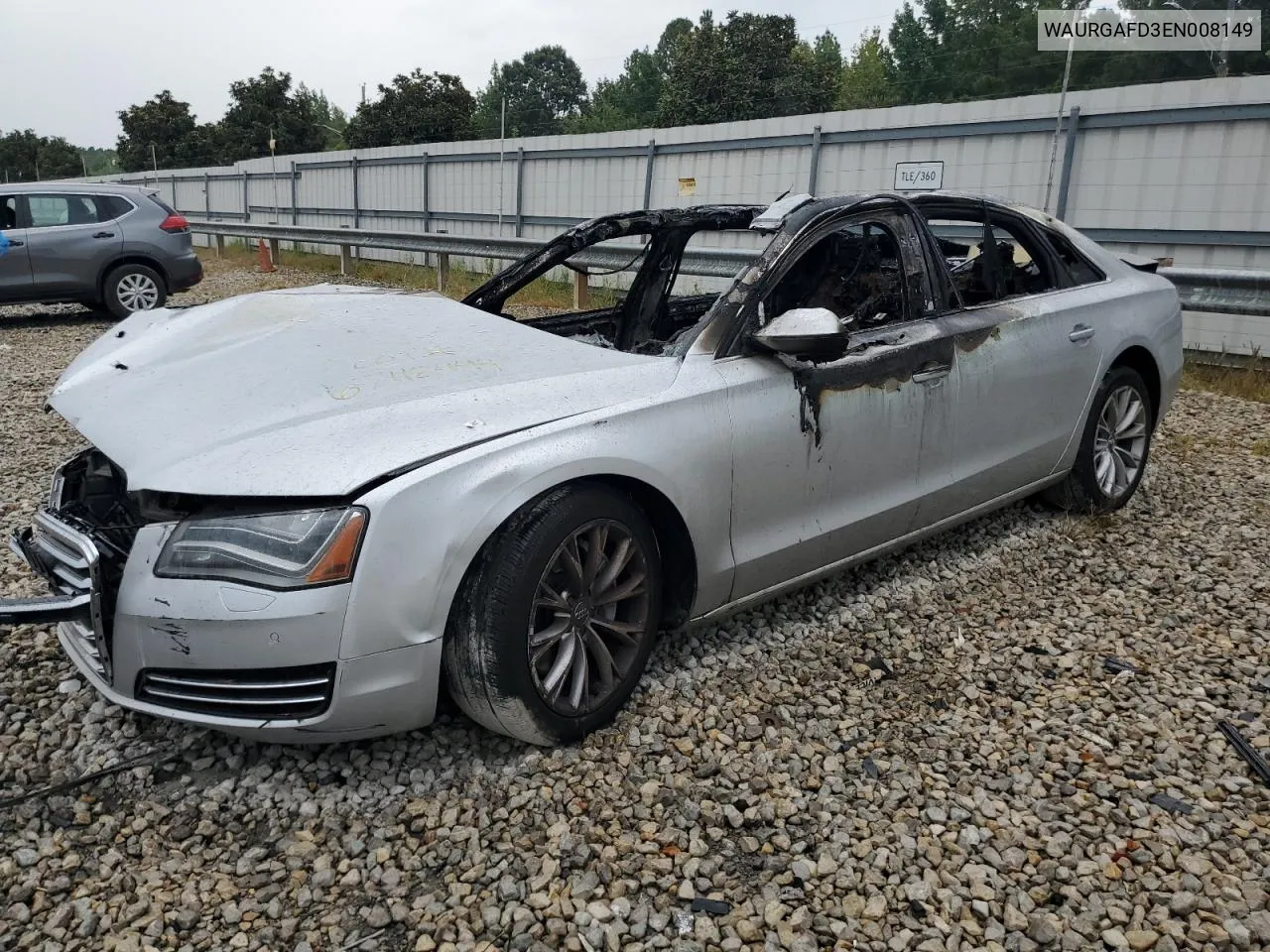 2014 Audi A8 L Quattro VIN: WAURGAFD3EN008149 Lot: 72344144