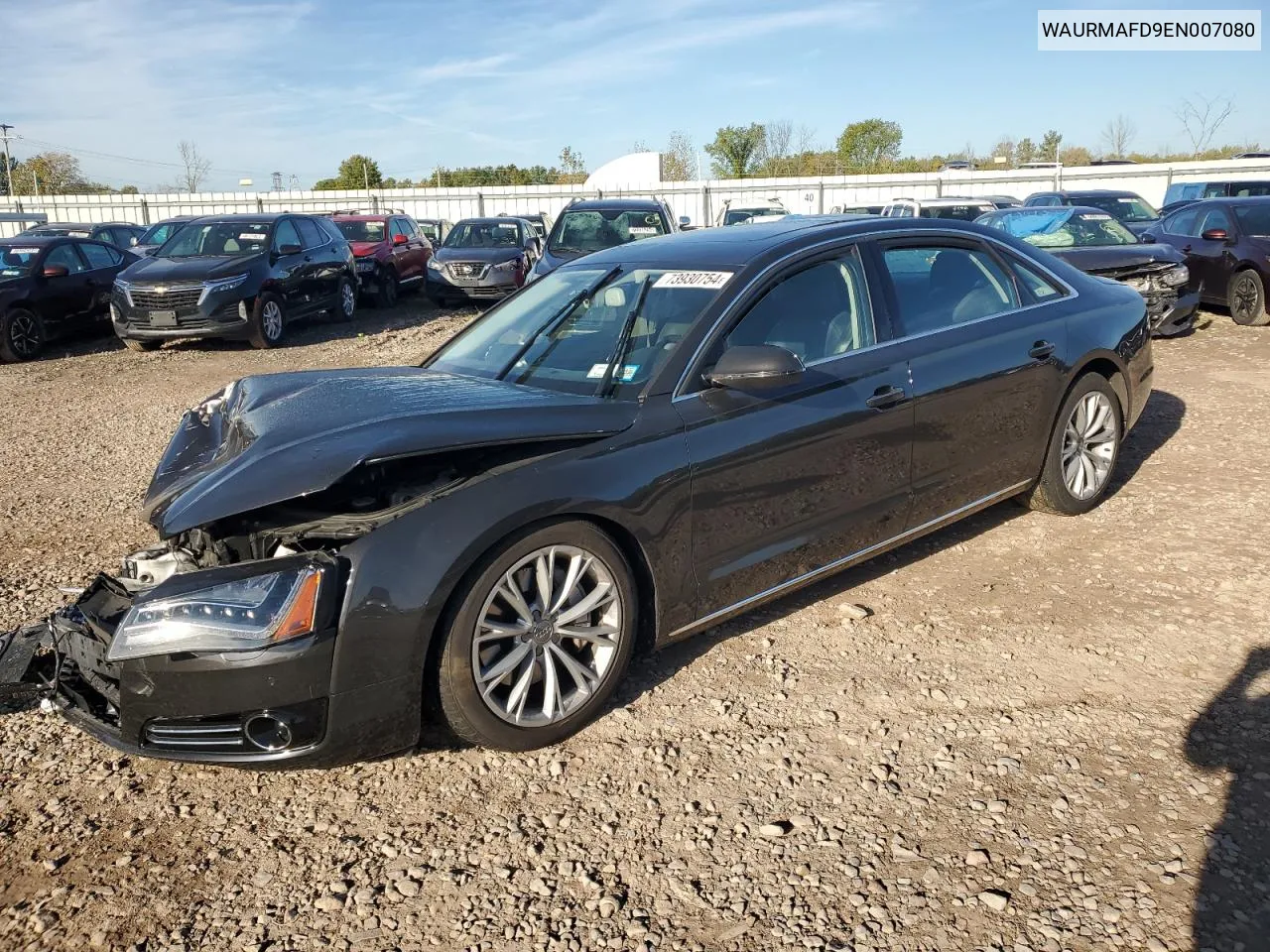 2014 Audi A8 L Tdi Quattro VIN: WAURMAFD9EN007080 Lot: 73930754