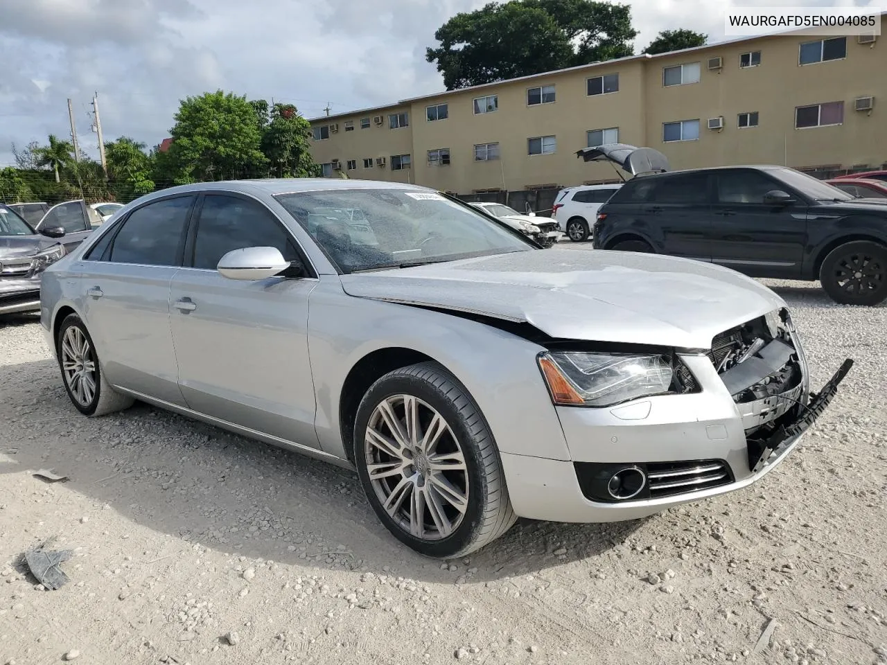 2014 Audi A8 L Quattro VIN: WAURGAFD5EN004085 Lot: 73989464