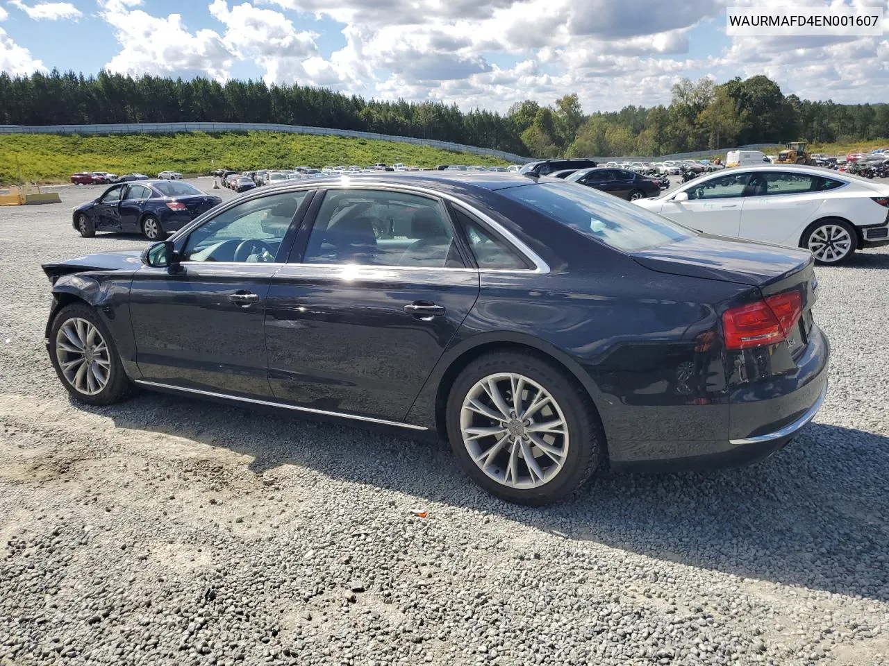 2014 Audi A8 L Tdi Quattro VIN: WAURMAFD4EN001607 Lot: 74189344