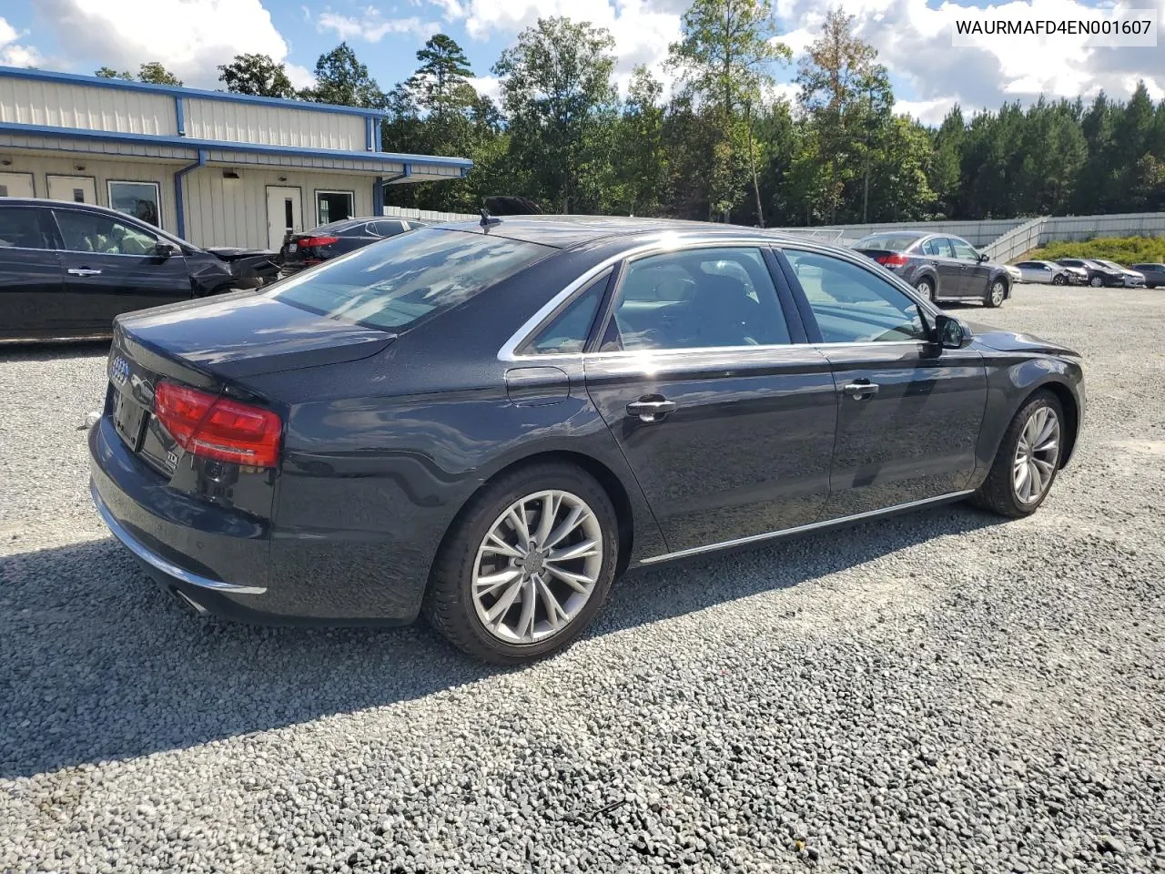 2014 Audi A8 L Tdi Quattro VIN: WAURMAFD4EN001607 Lot: 74189344