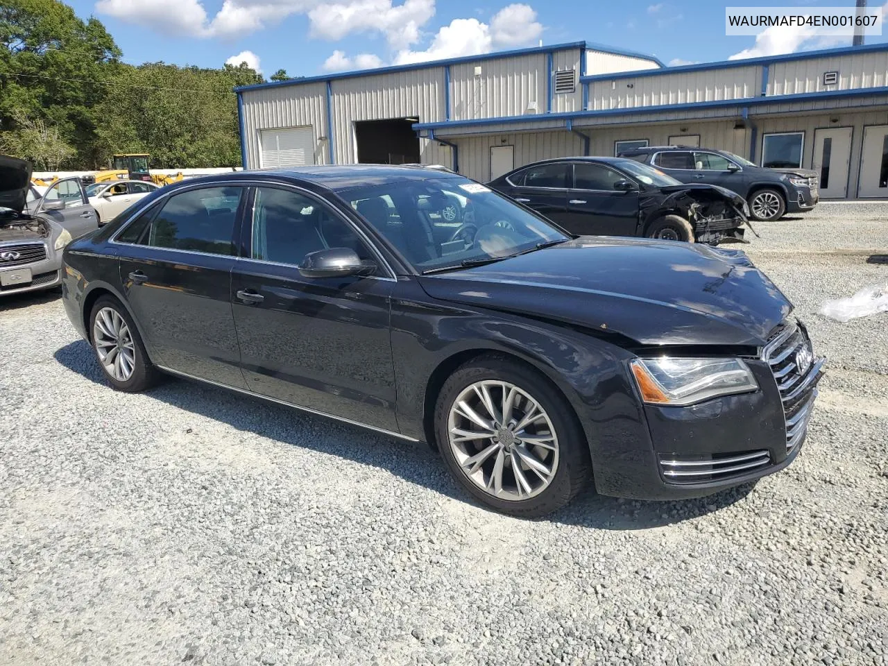 2014 Audi A8 L Tdi Quattro VIN: WAURMAFD4EN001607 Lot: 74189344