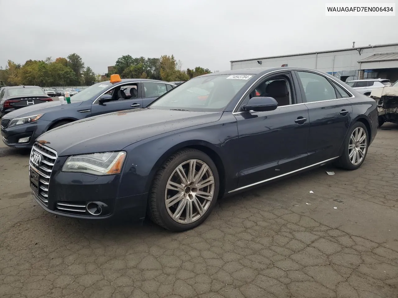 2014 Audi A8 Quattro VIN: WAUAGAFD7EN006434 Lot: 74843784