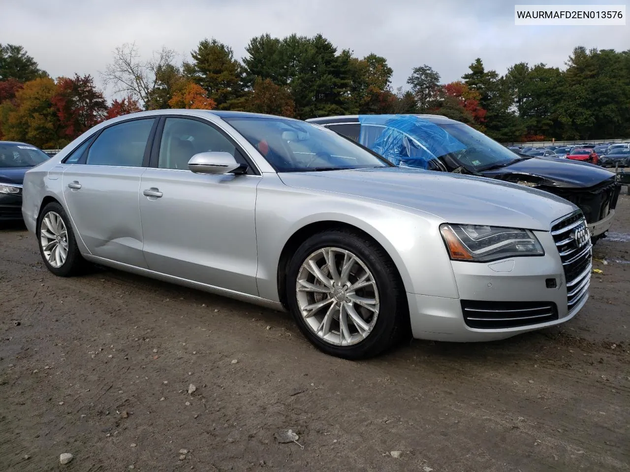 2014 Audi A8 L Tdi Quattro VIN: WAURMAFD2EN013576 Lot: 76106954