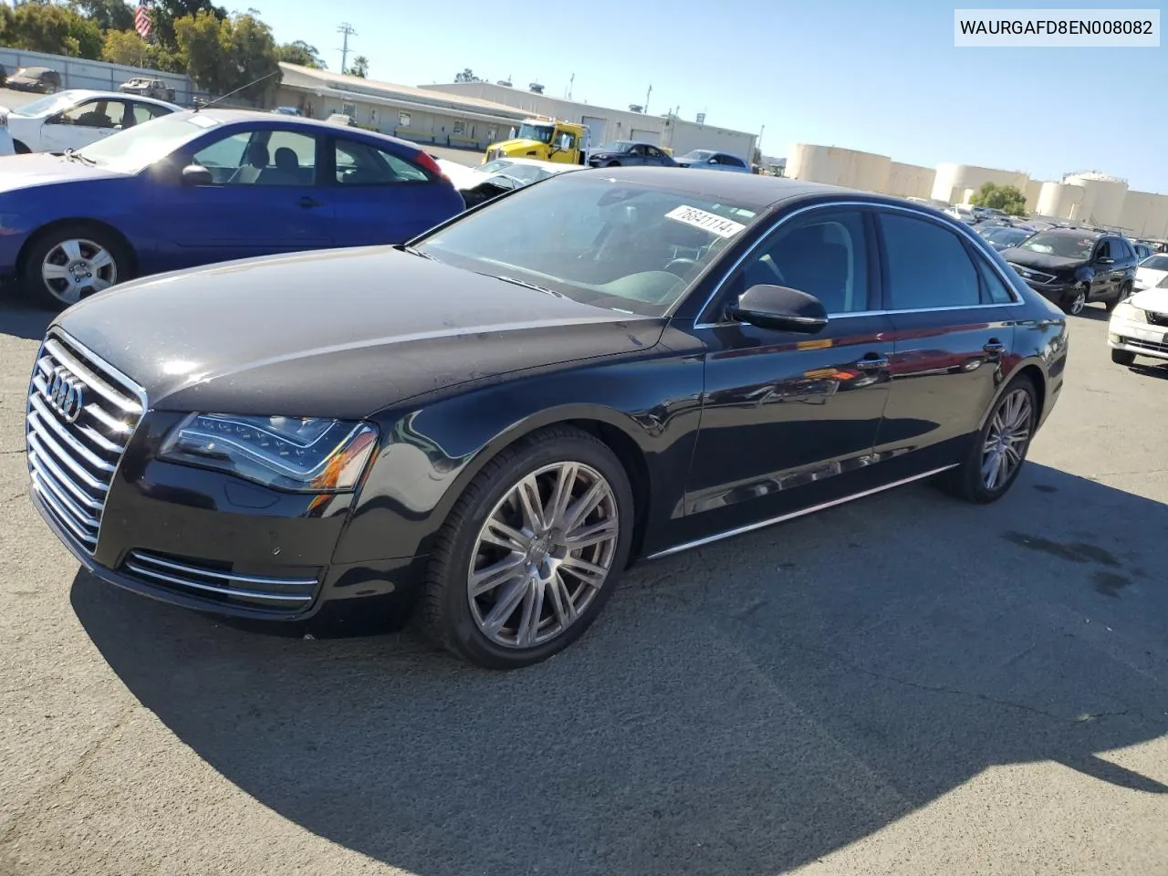 2014 Audi A8 L Quattro VIN: WAURGAFD8EN008082 Lot: 76841114