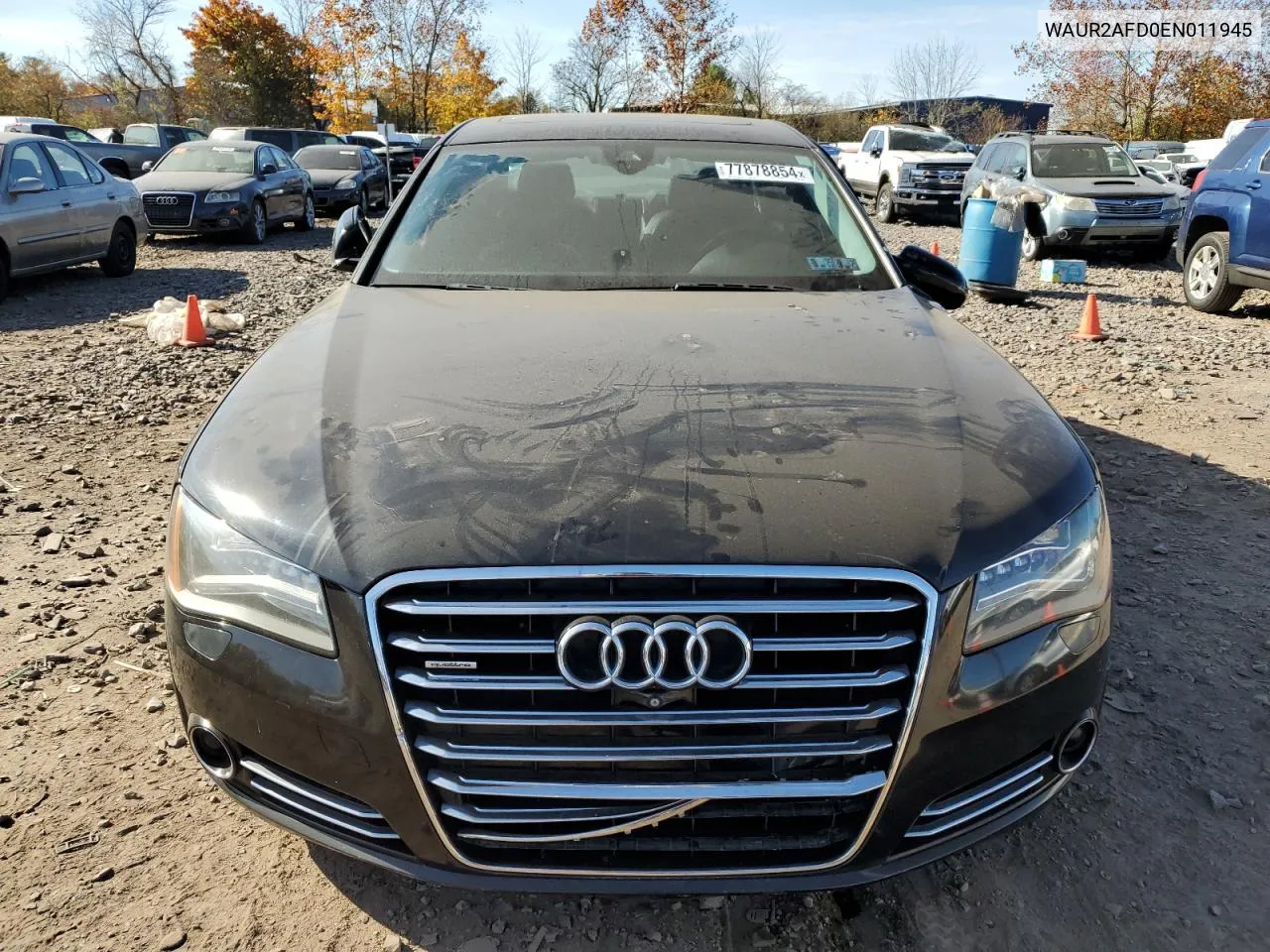 2014 Audi A8 L Quattro VIN: WAUR2AFD0EN011945 Lot: 77878854