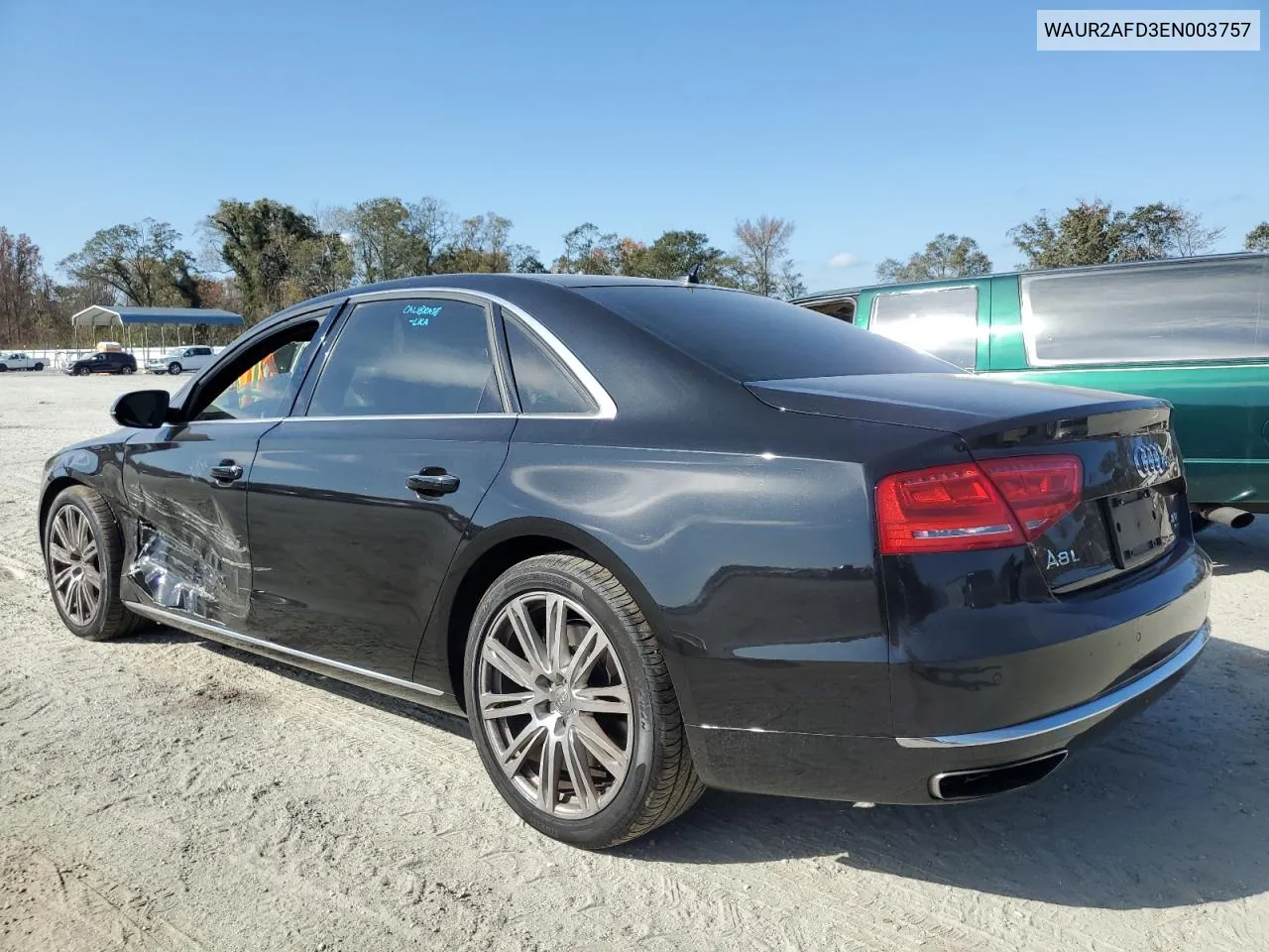 2014 Audi A8 L Quattro VIN: WAUR2AFD3EN003757 Lot: 78393724