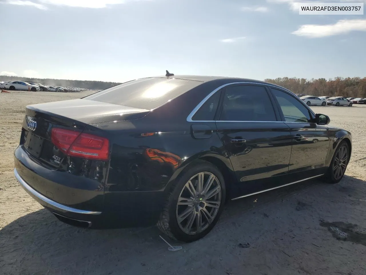 2014 Audi A8 L Quattro VIN: WAUR2AFD3EN003757 Lot: 78393724