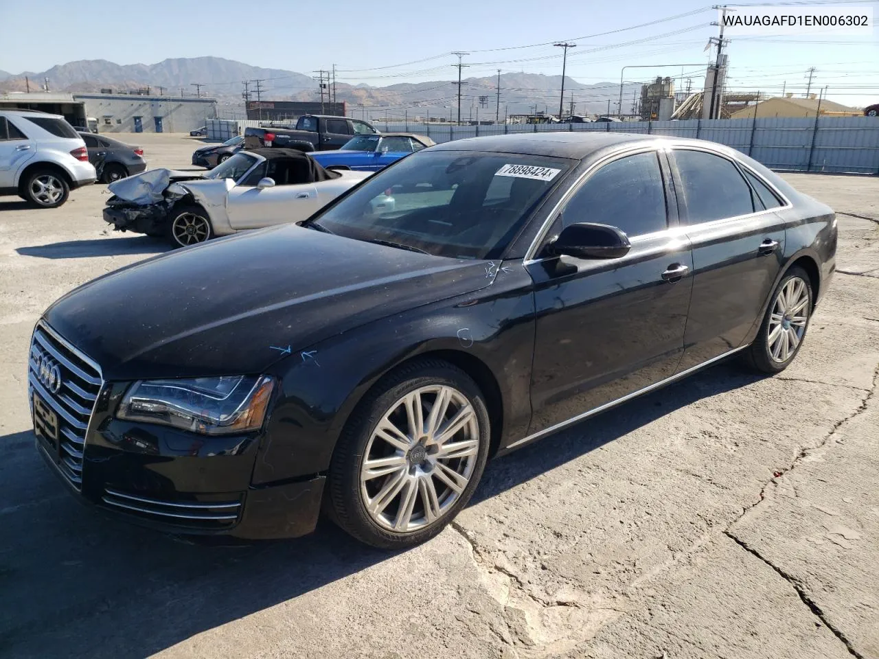 2014 Audi A8 Quattro VIN: WAUAGAFD1EN006302 Lot: 78898424