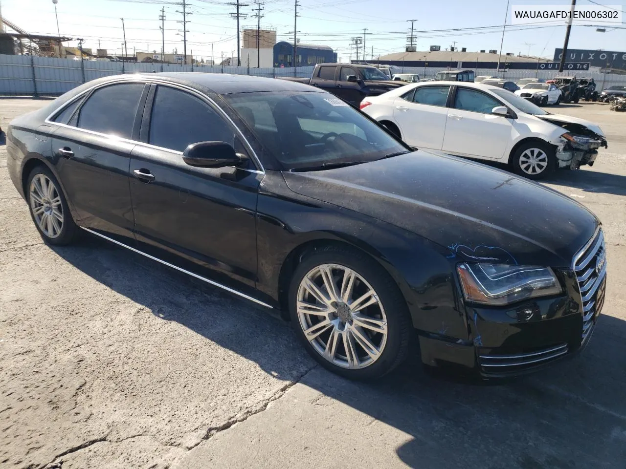 2014 Audi A8 Quattro VIN: WAUAGAFD1EN006302 Lot: 78898424