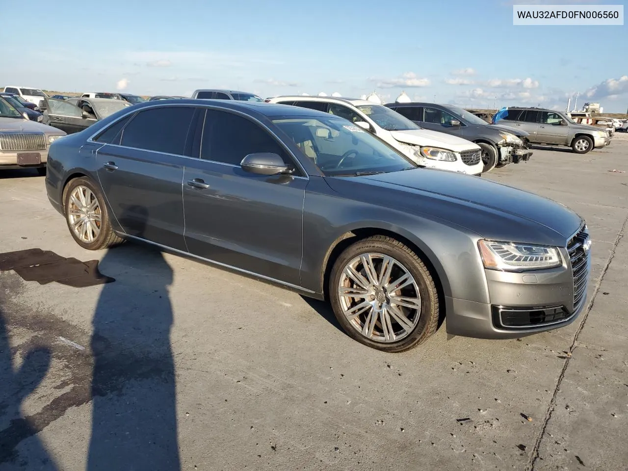 2015 Audi A8 L Quattro VIN: WAU32AFD0FN006560 Lot: 72746154