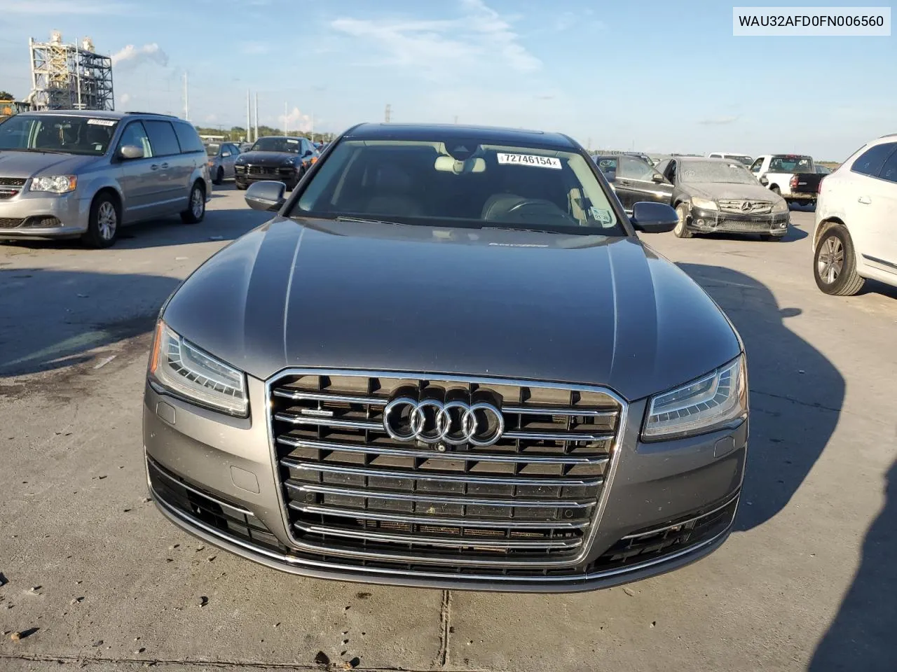 2015 Audi A8 L Quattro VIN: WAU32AFD0FN006560 Lot: 72746154