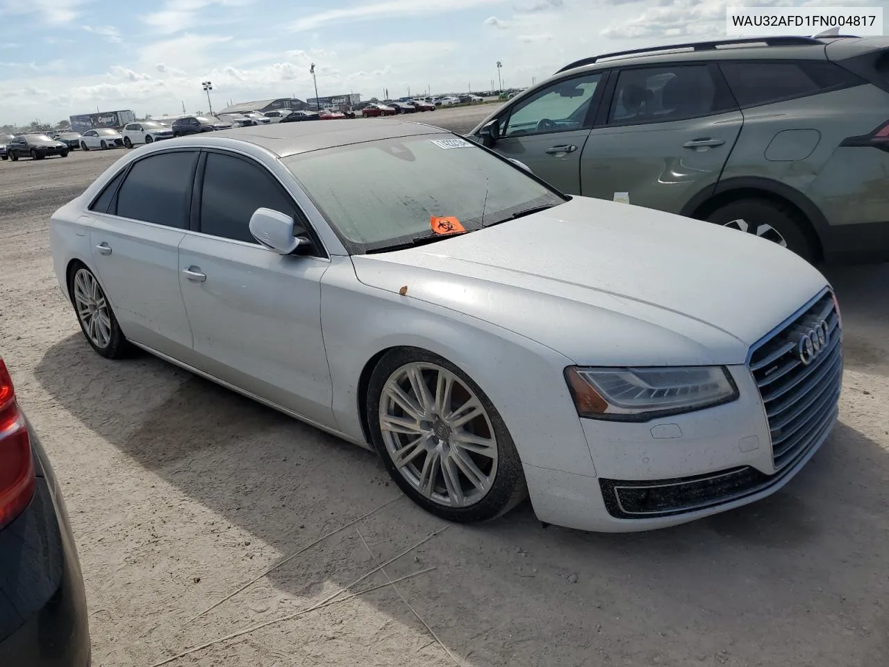 2015 Audi A8 L Quattro VIN: WAU32AFD1FN004817 Lot: 74222124