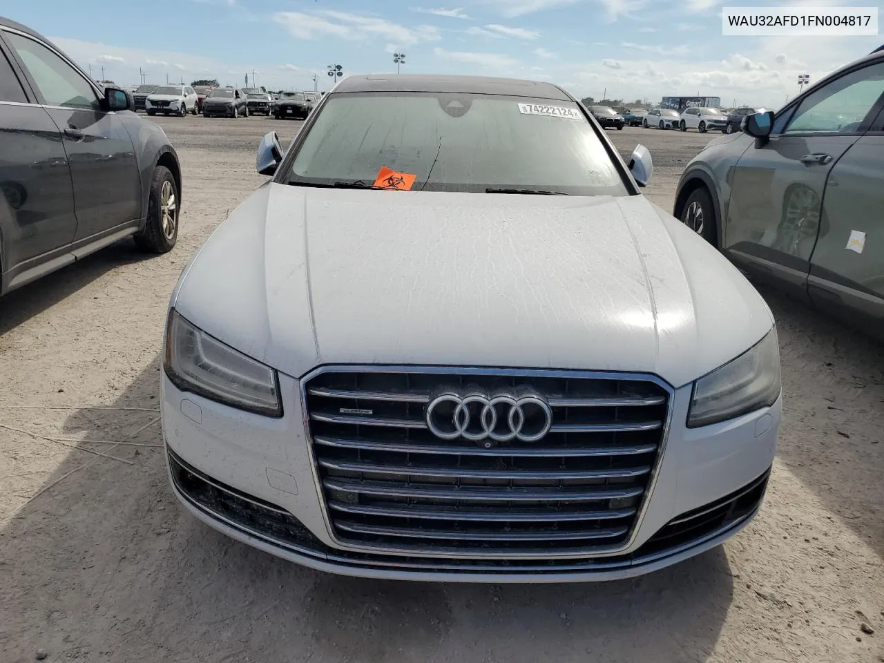 2015 Audi A8 L Quattro VIN: WAU32AFD1FN004817 Lot: 74222124