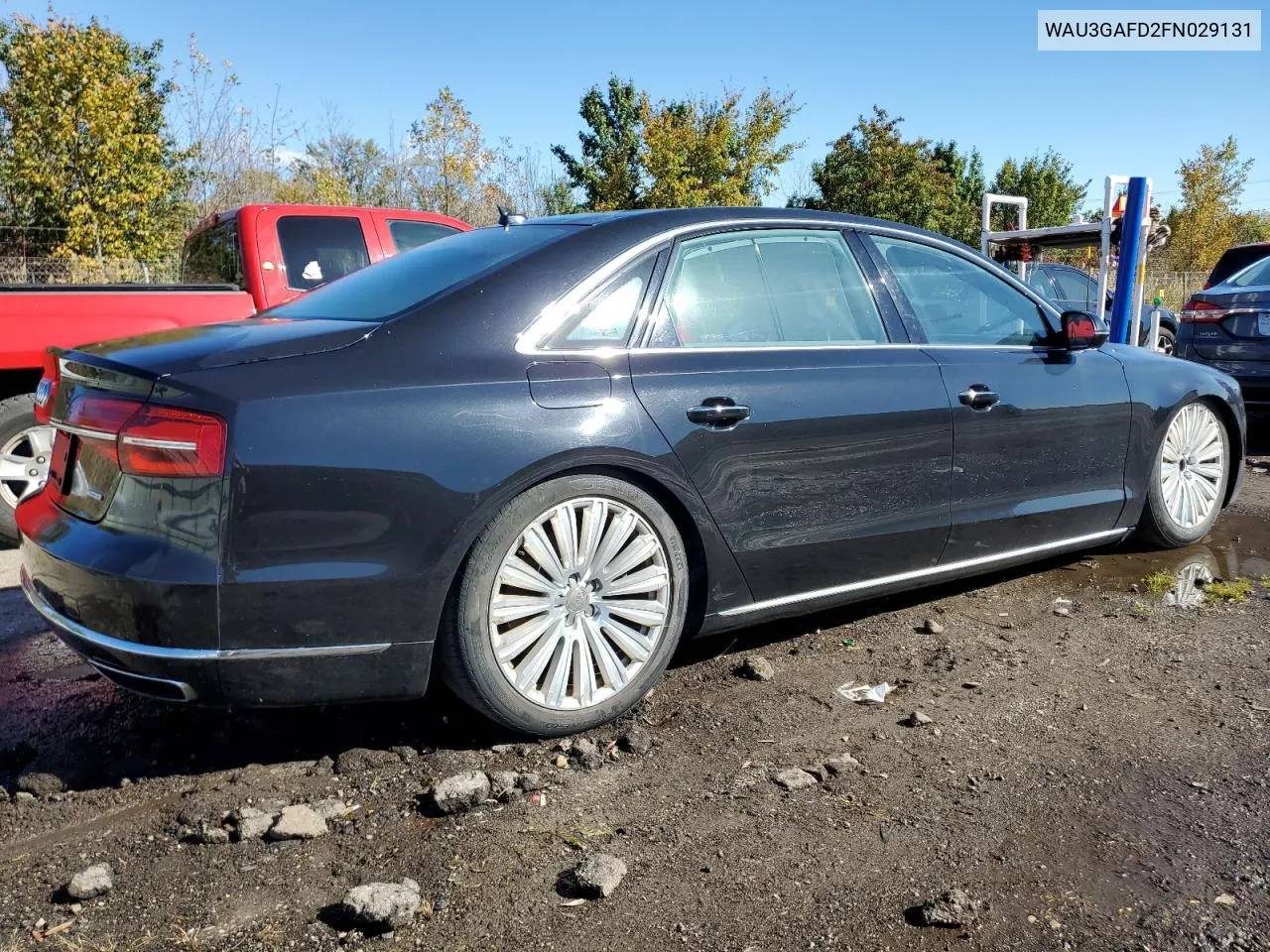 2015 Audi A8 L Quattro VIN: WAU3GAFD2FN029131 Lot: 76422384