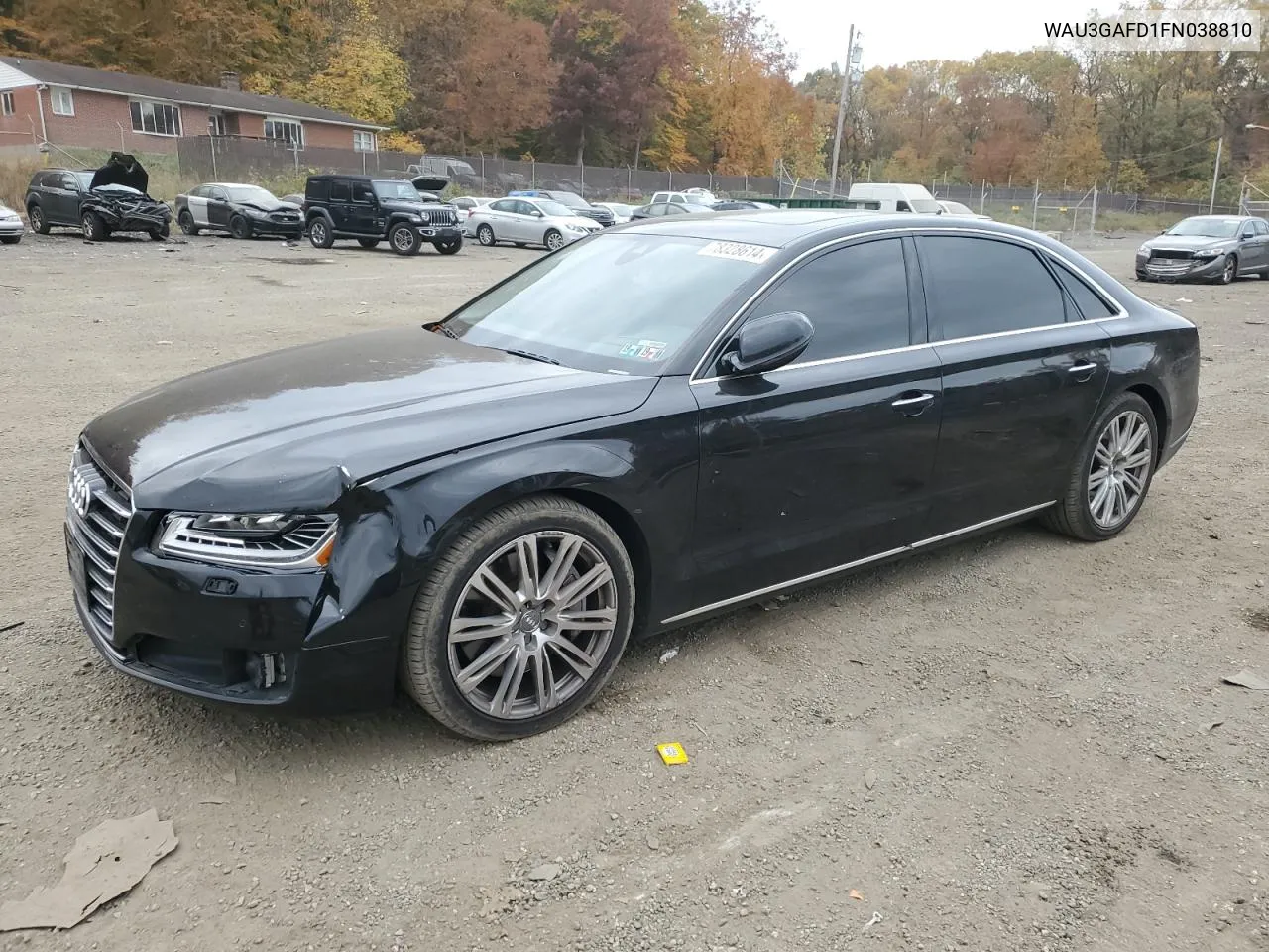 2015 Audi A8 L Quattro VIN: WAU3GAFD1FN038810 Lot: 78328614