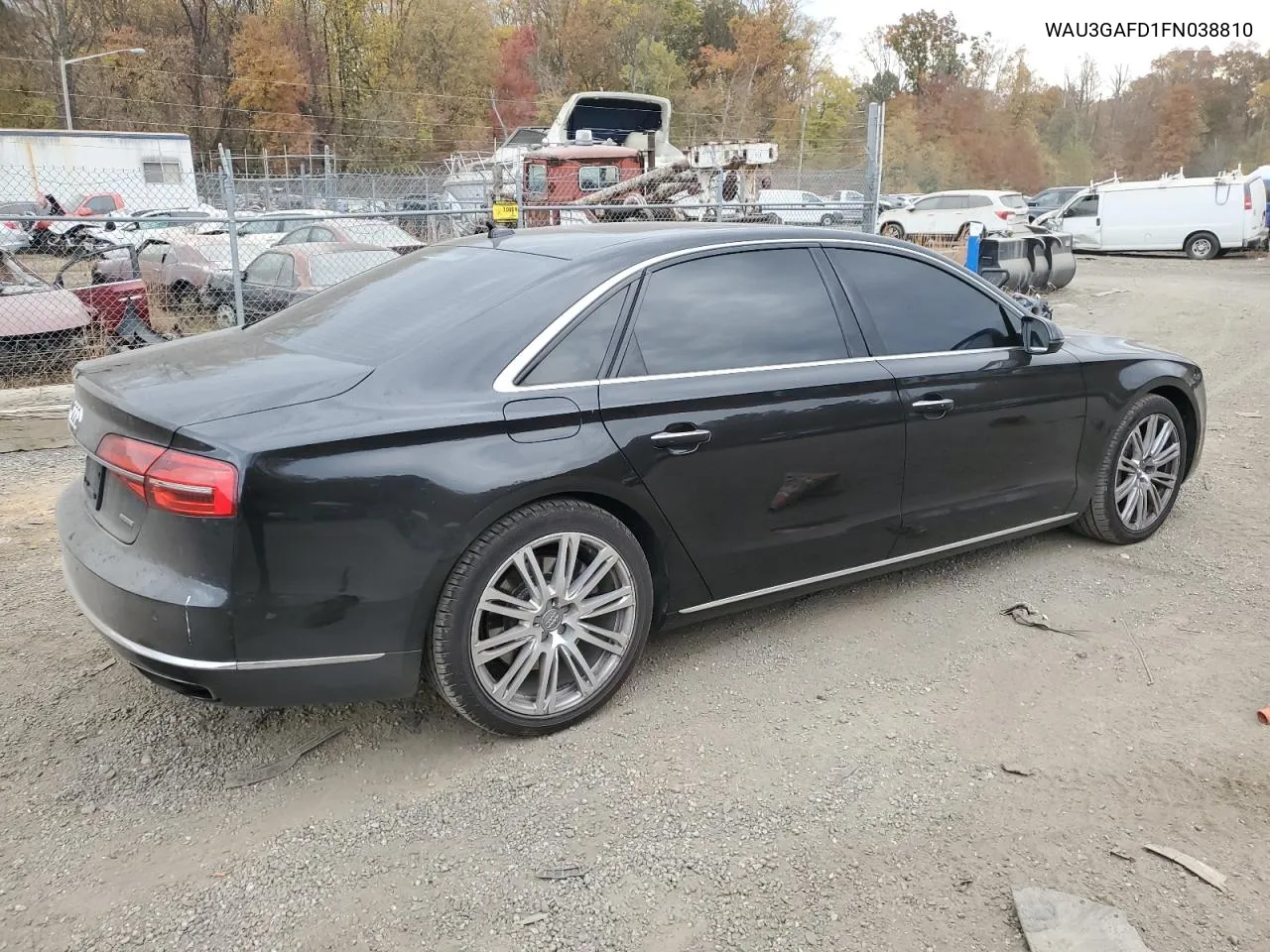 2015 Audi A8 L Quattro VIN: WAU3GAFD1FN038810 Lot: 78328614