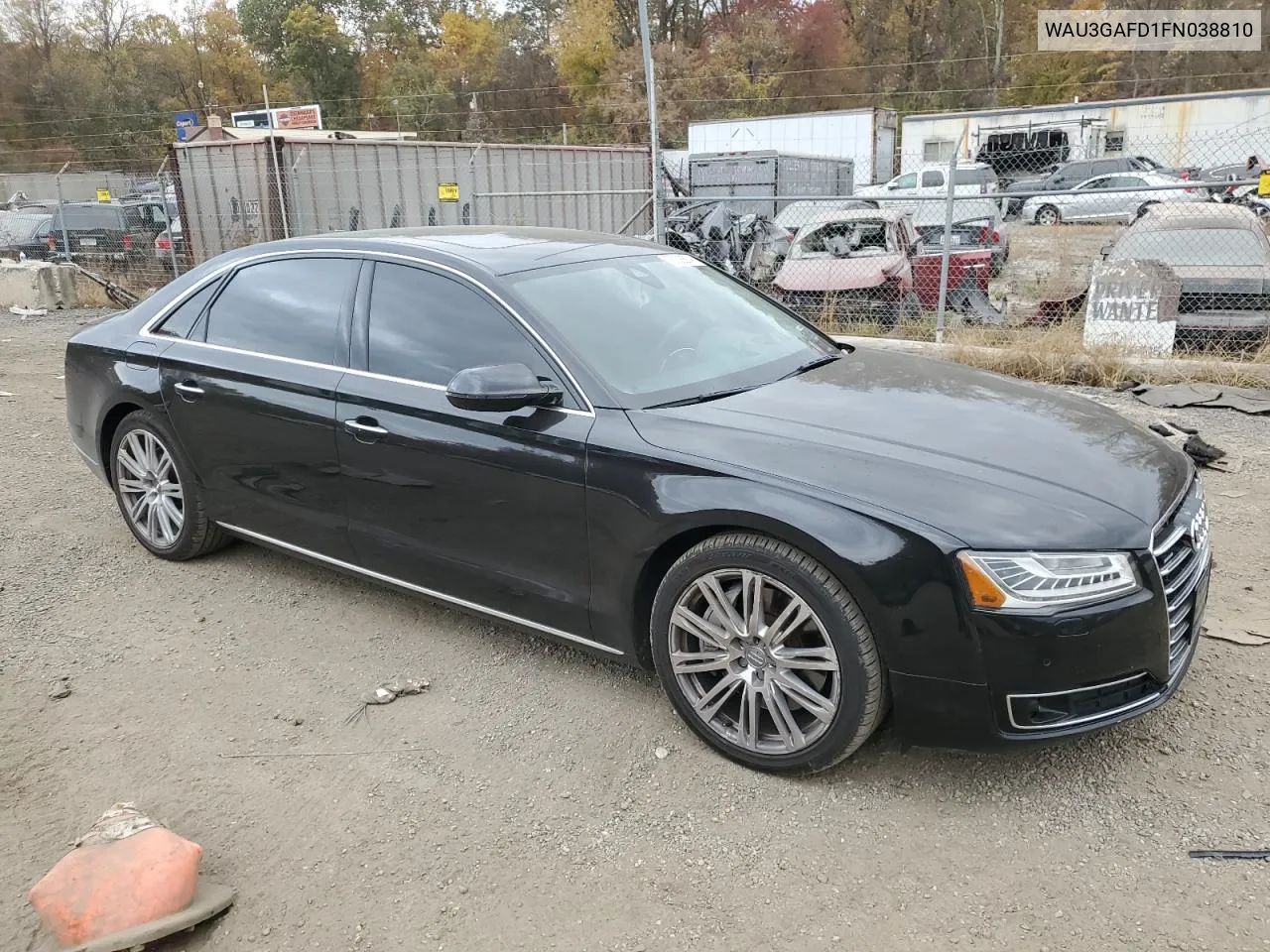 2015 Audi A8 L Quattro VIN: WAU3GAFD1FN038810 Lot: 78328614