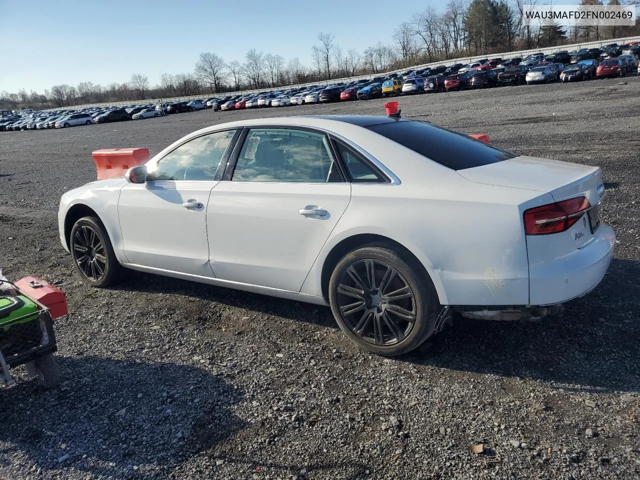 2015 Audi A8 L Tdi Quattro VIN: WAU3MAFD2FN002469 Lot: 81753424