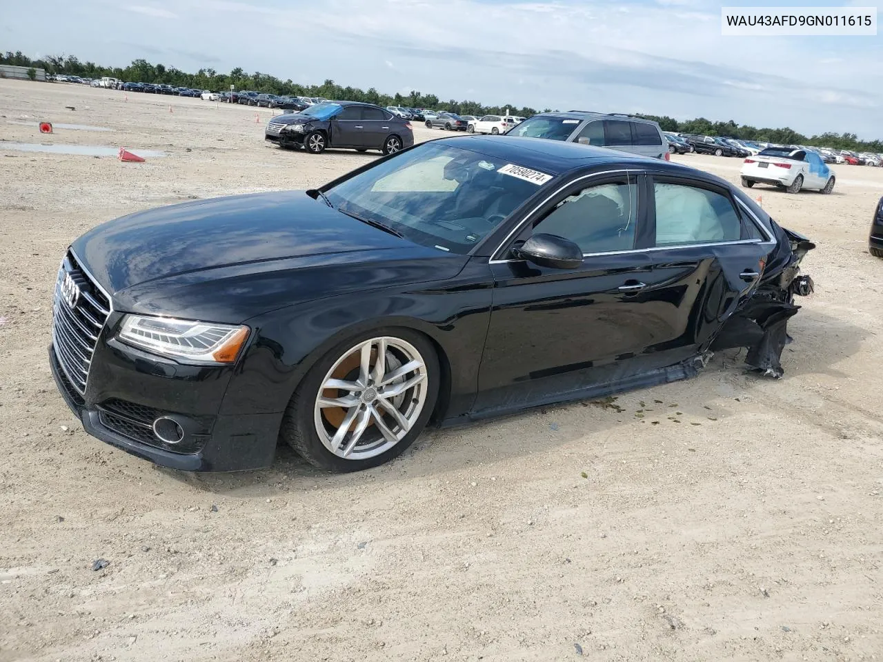 2016 Audi A8 L Quattro VIN: WAU43AFD9GN011615 Lot: 70590274