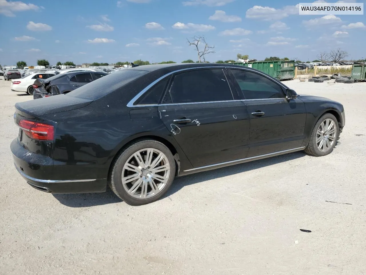 2016 Audi A8 L Quattro VIN: WAU34AFD7GN014196 Lot: 73688054