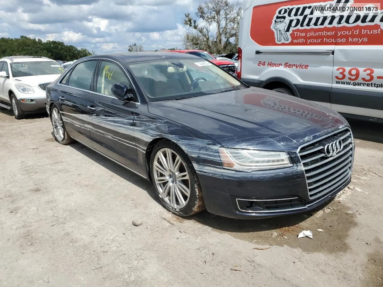 2016 Audi A8 L Quattro VIN: WAU34AFD7GN011573 Lot: 74449634