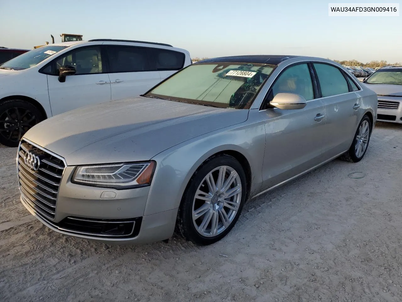 2016 Audi A8 L Quattro VIN: WAU34AFD3GN009416 Lot: 77128804