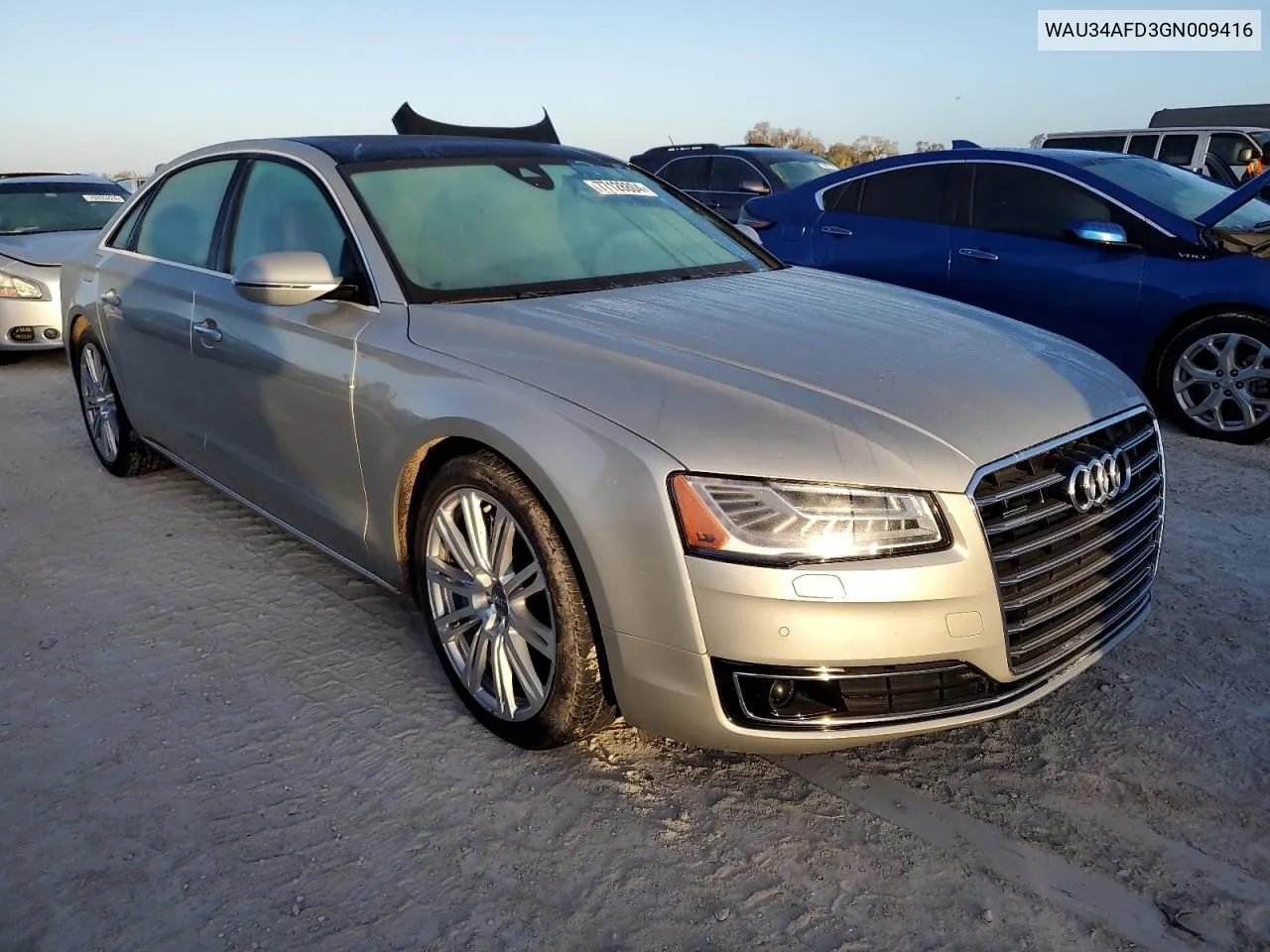 2016 Audi A8 L Quattro VIN: WAU34AFD3GN009416 Lot: 77128804