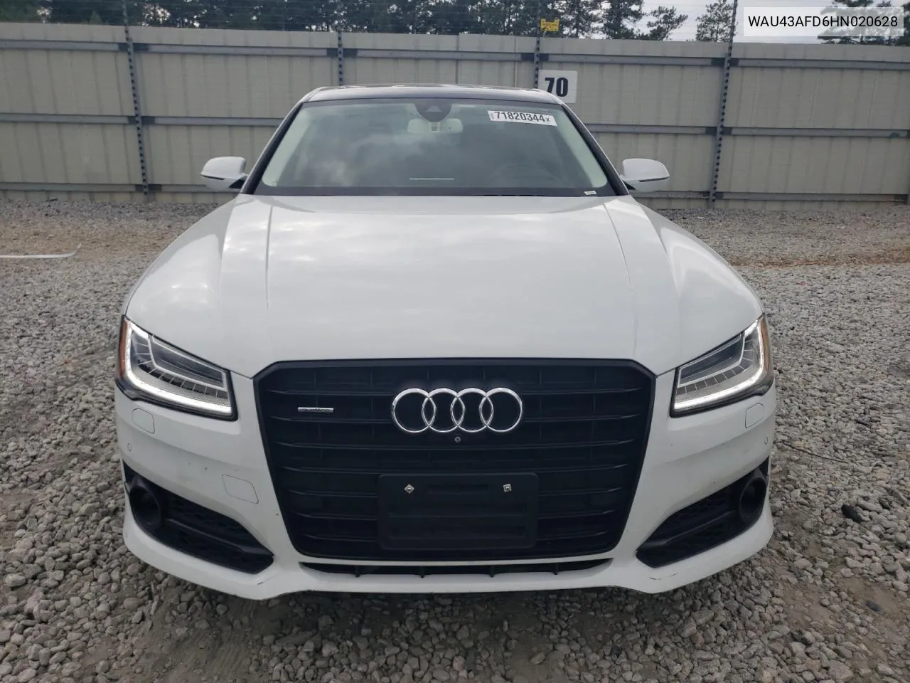 2017 Audi A8 L Quattro VIN: WAU43AFD6HN020628 Lot: 71820344