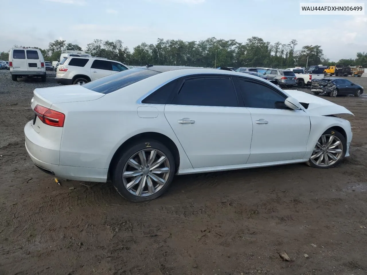 2017 Audi A8 L Quattro VIN: WAU44AFDXHN006499 Lot: 74043014