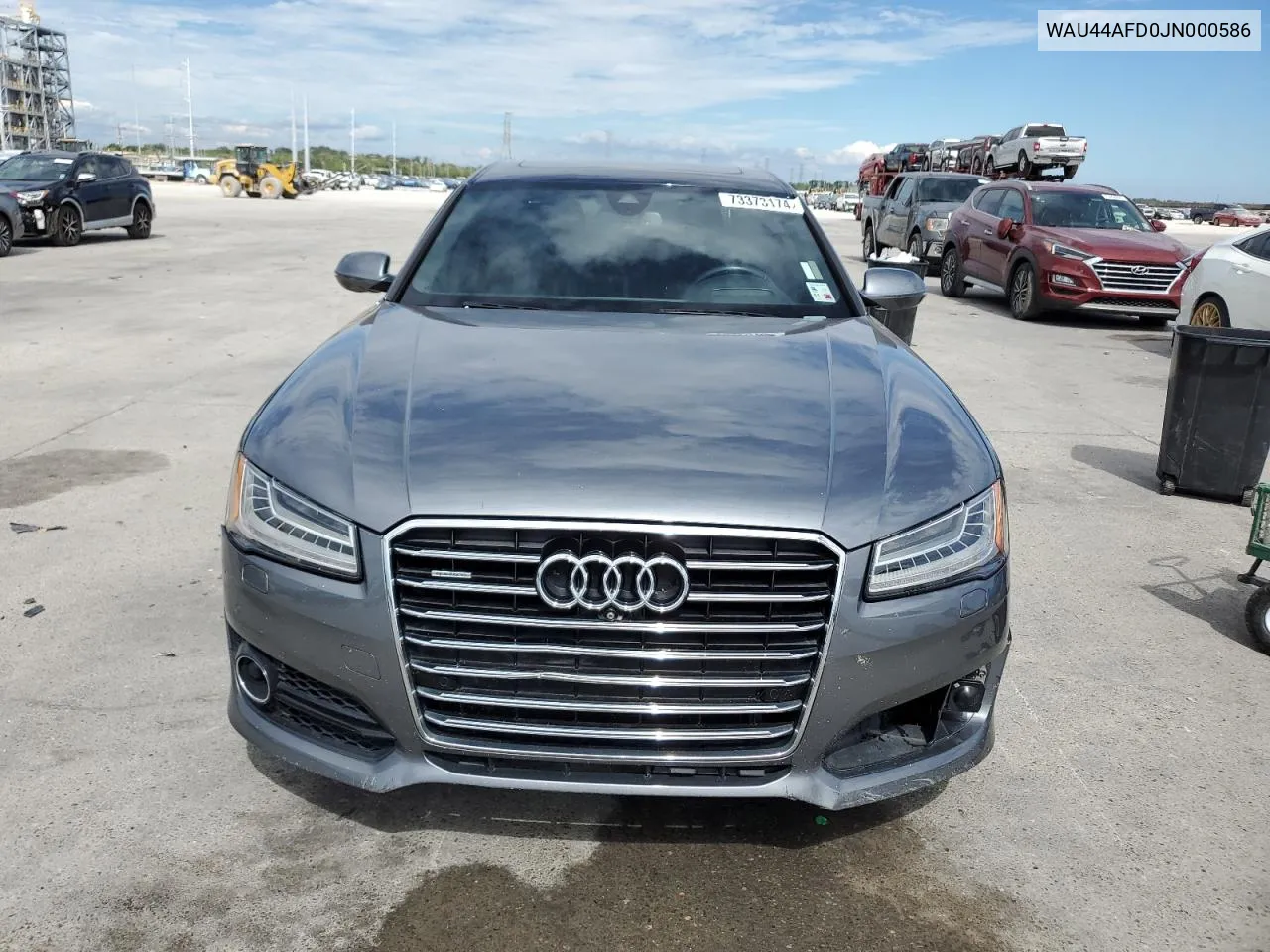 2018 Audi A8 L Quattro VIN: WAU44AFD0JN000586 Lot: 73373174