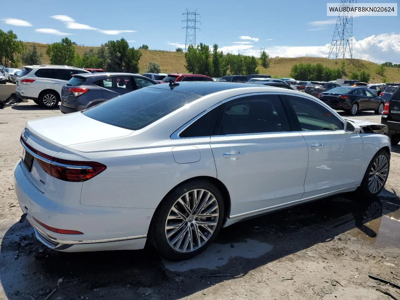 2019 Audi A8 L VIN: WAU8DAF88KN020624 Lot: 67112334