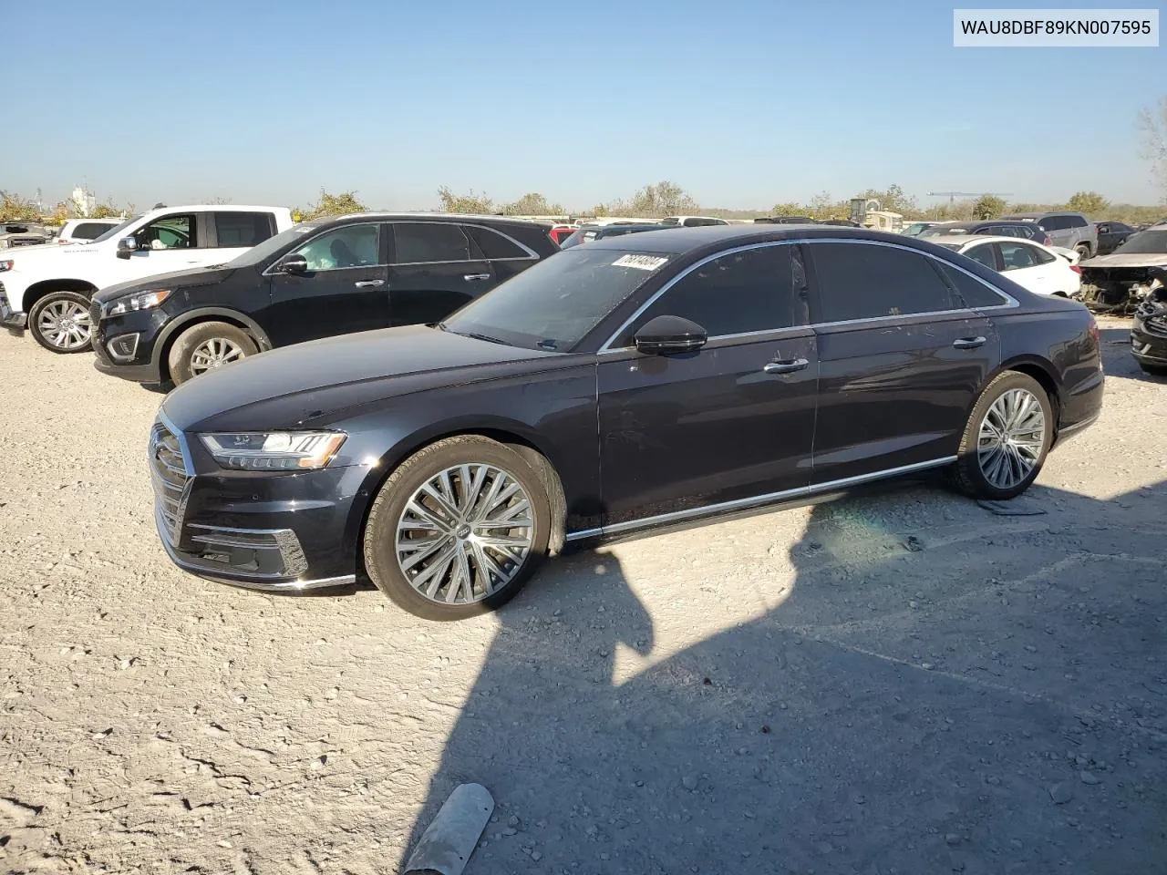 2019 Audi A8 L VIN: WAU8DBF89KN007595 Lot: 76814804